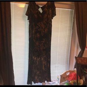 Romper with flowing train